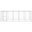 Vidaxl perrera de acero galvanizado plateada para perros, , large indicador imagen numero 2