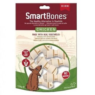Pack de 10 snacks minis para morder de pollo para perros