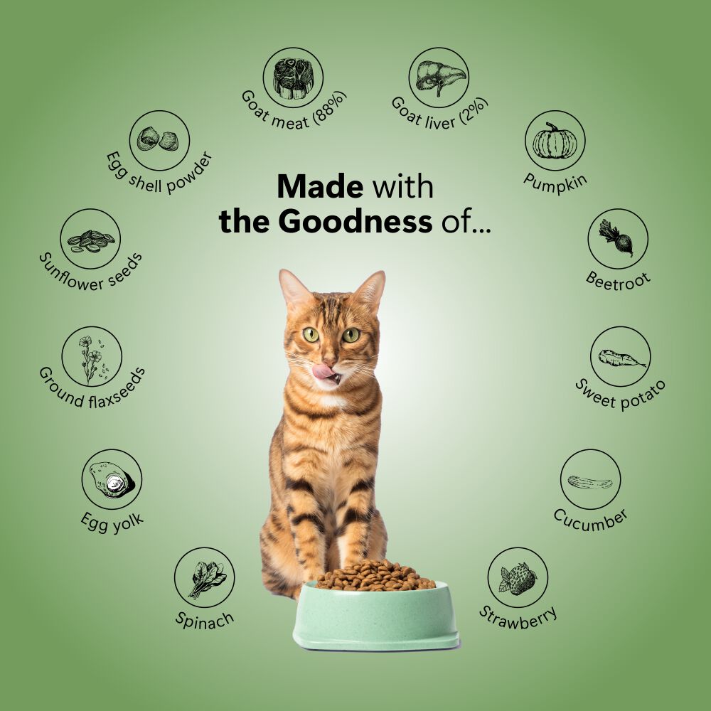 Alimento completo y equilibrado sin cereales para gatos: receta de cabra (500 g/17,64 oz), , large Imagen numero 8