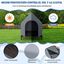 COSTWAY 2 en 1 Caseta para Perros, Casa para Perros con 2 Ventanas Enrollables, Malla Transpirable, Revestimiento de PVC Impermeable, Refugio para Perros para Interior y Exterior (64 x 91 x 86 cm), , large indicador imagen numero 3