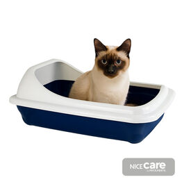 Nice Care Bandeja Sanitaria Birba Azul Cornisa para gatos
