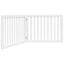 vidaXL Puerta para perros plegable 2 paneles madera álamo blanca 160cm, , large indicador imagen numero 6