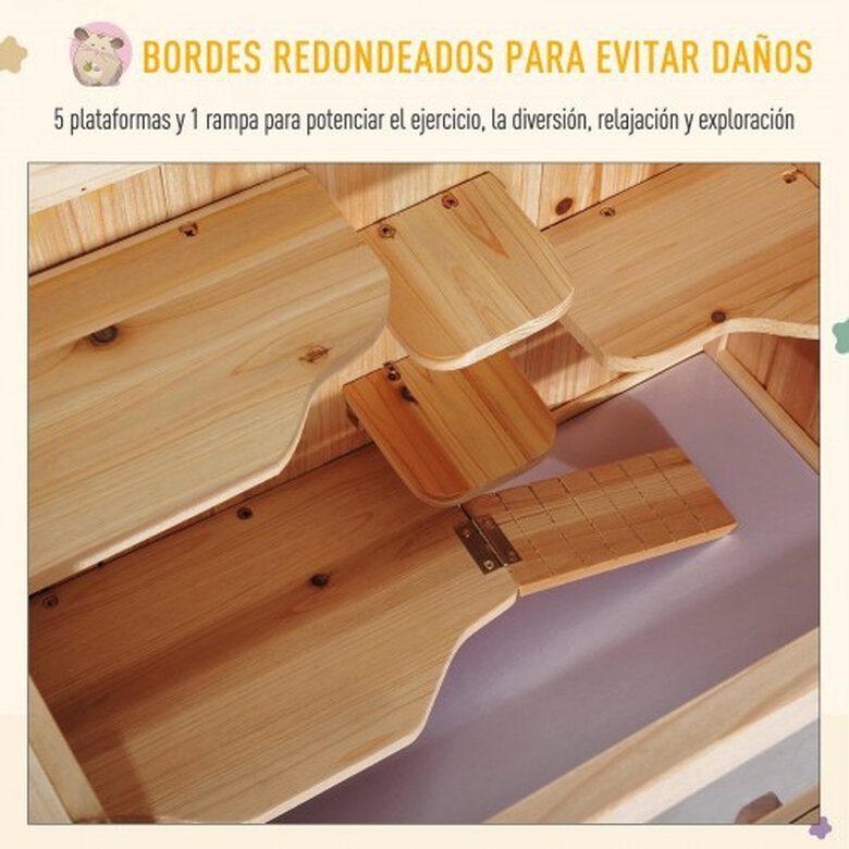 Jaula de madera para hamster color Madera natural, , large image number null
