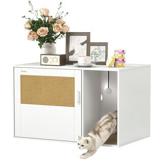 PawHut Mueble para Arenero Blanco