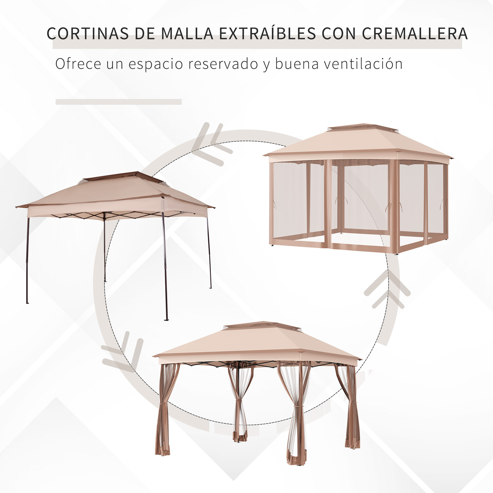 Outsunny Carpa Plegable, , large Imagen numero 4