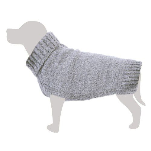 Jersey de punto jaspeado para perros color Gris, , large Imagen numero 1