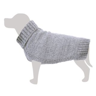 Jersey de punto jaspeado para perros color Gris