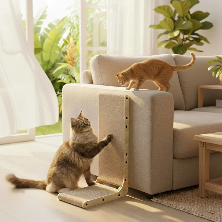 Althea Living - Rascador de cart&oacute;n para gatos Litoral, en forma de L, , large Imagen numero 5