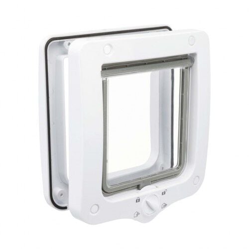 Gatera con sellado especial y cerradura magnética color Blanco