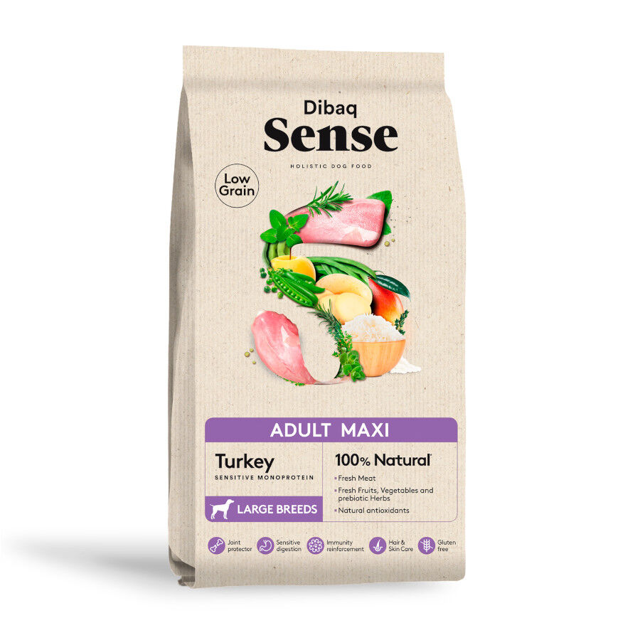 12 Dibaq Sense Low Grain Adult Maxi Pavo Pienso para perros, , large Imagen numero 1