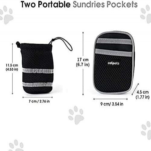 Edipets canicross correa manos libres con portabotellas negra para perros, , large Imagen numero 3