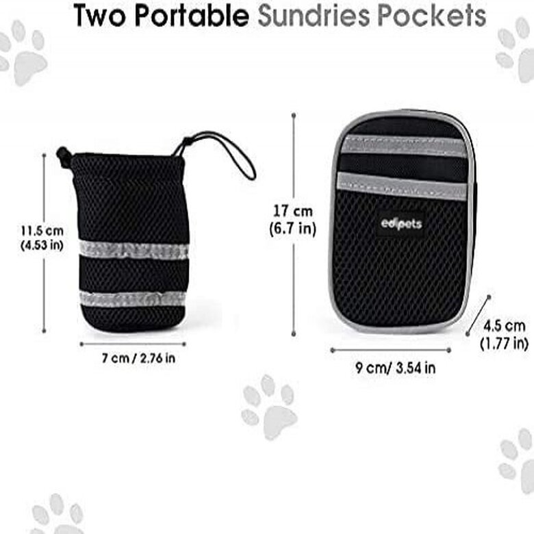 Edipets canicross correa manos libres con portabotellas negra para perros, , large image number null