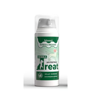 ROVETPHARMA Herba Treat Antiestrés Suspensión para Reducir el Estrés para Perros y Gatos