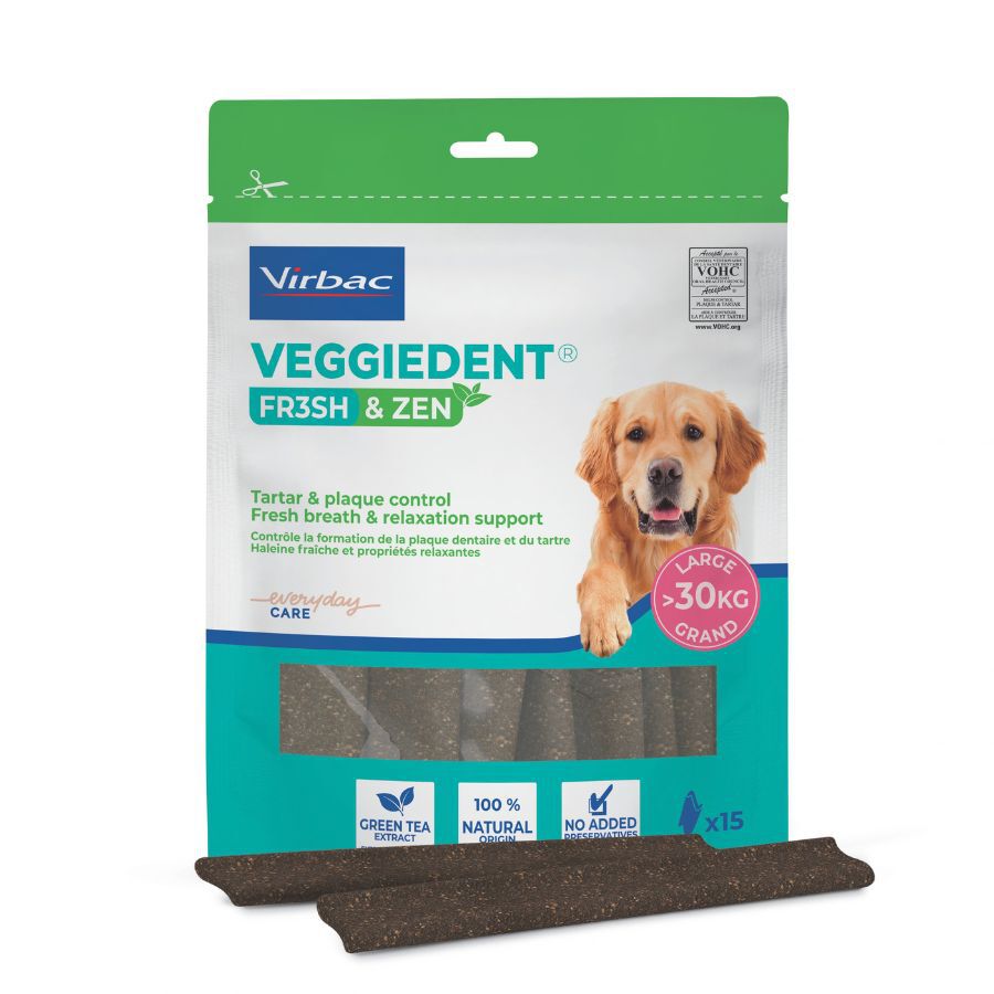 15 barritas Virbac L&aacute;minas Veggiedent Zen L para perros, , large Imagen numero 1