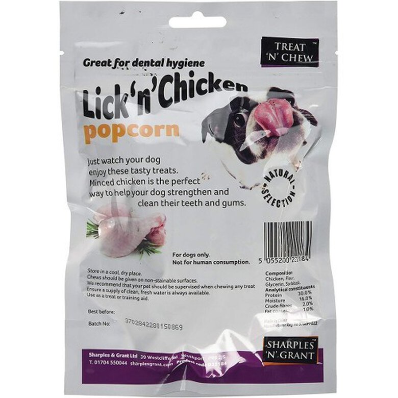 Snacks de palomitas Lick ´N´ Chicken para perros, , large image number null