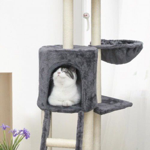 Cstore jipsy &aacute;rbol con 3 plataformas gris para gatos, , large Imagen numero 4