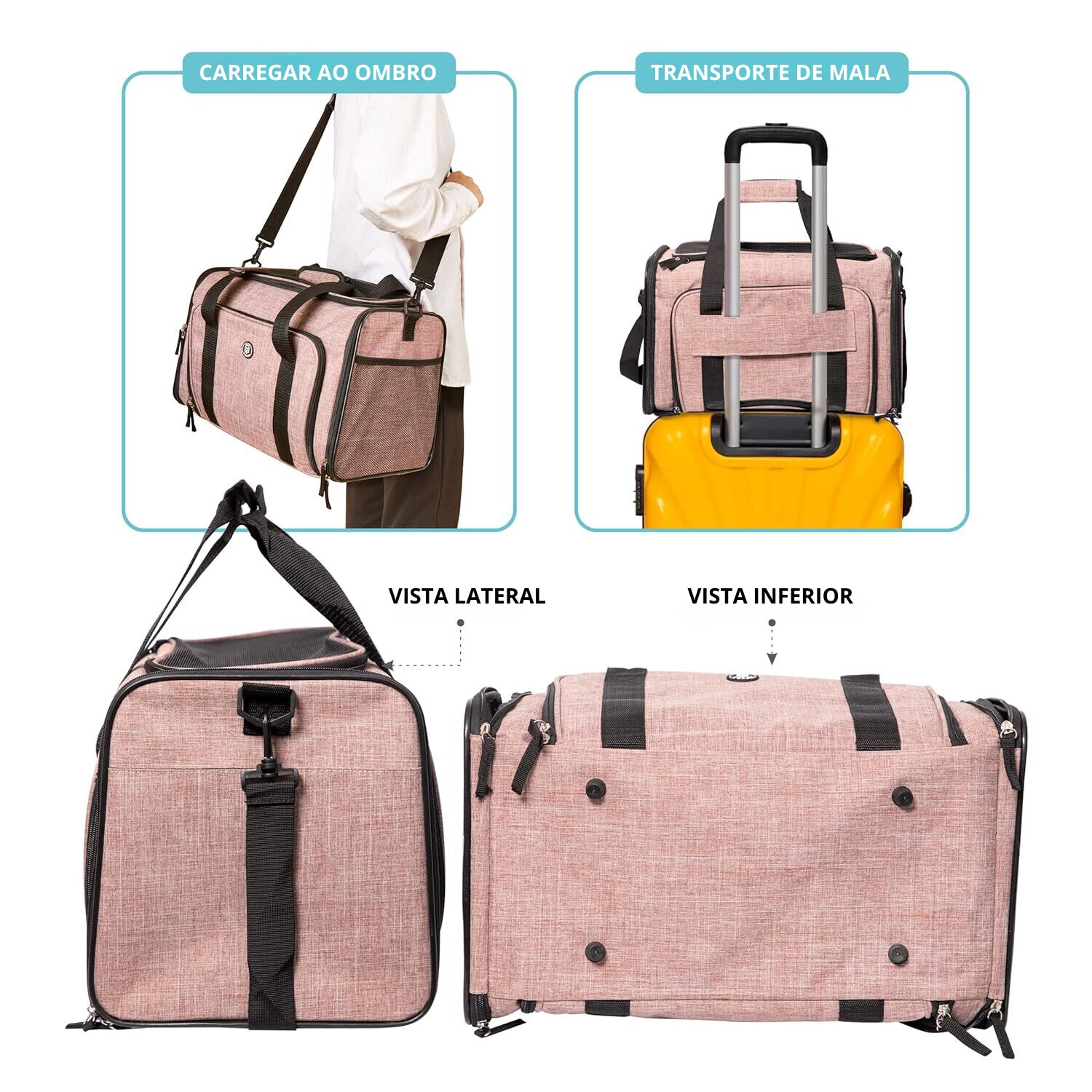 Bolsa Porta Animales Rosa FOFOS, , large Imagen numero 3