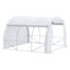 Outsunny Invernadero de T&uacute;nel de Jard&iacute;n 3x3x2 m con Puerta y 6 Ventanas Enrollables de Polietileno 140 g/m&sup2; y Acero Galvanizado para Cultivos Plantas Flores Blanco, , large indicador imagen numero 1