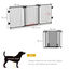 PawHut Barrera para Perros Negro, , large indicador imagen numero 3