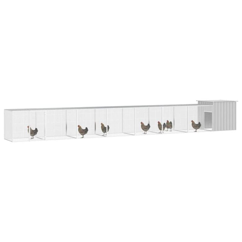 VidaXL Gallinero de 7 espacios blanco para Gallinas thumbnail