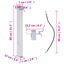 vidaXL Fuente de agua para jardín acero inoxidable cuadrada 80 cm, , large indicador imagen numero 5
