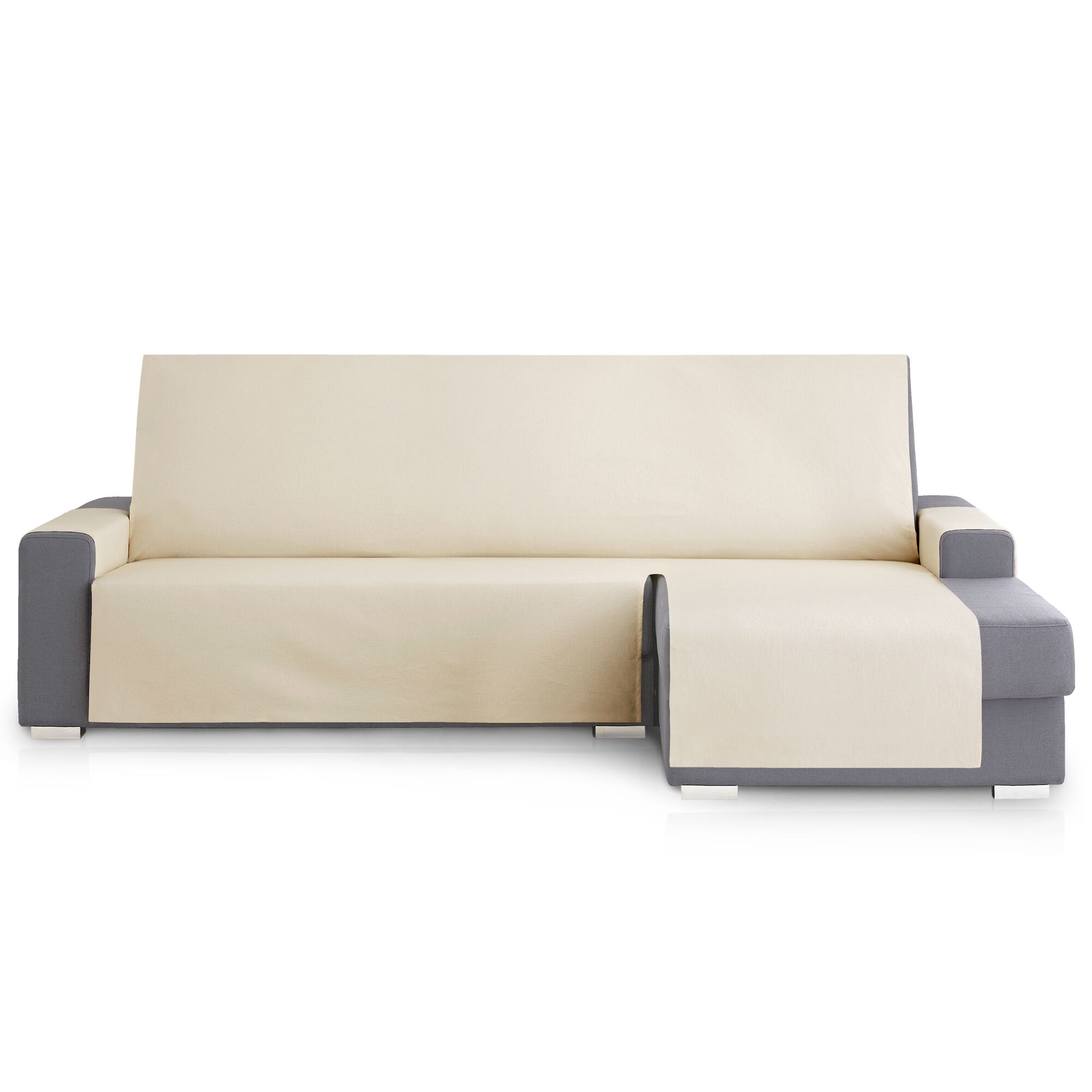Protector Cubresofa Sofa Chaise Longue Derecha Extra Royale 290 cm. Color Beige, , large Imagen numero 1
