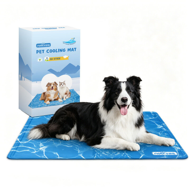 Nobleza Alfombrilla Refrescante para Mascotas &ndash; Estampado, Gel Auto-refrigerante No T&oacute;xico &ndash; Ideal para Perros y Gatos en Verano &ndash; Tama&ntilde;o: 70x110 cm &ndash; Azul, , large Imagen numero 6