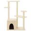 vidaXL Rascador para gatos con postes de sisal color crema 107,5 cm, , large indicador imagen numero 2