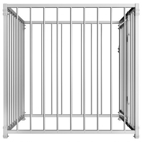 Perrera con paredes de acero color Plateado thumbnail