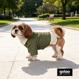 Gotoo Abrigo Acolchado Verde para perros