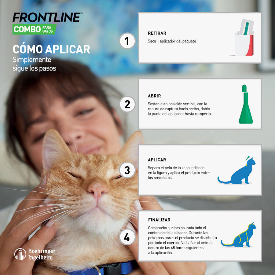 Frontline Combo Pipetas Antiparasitarias para gatos y hurones thumbnail