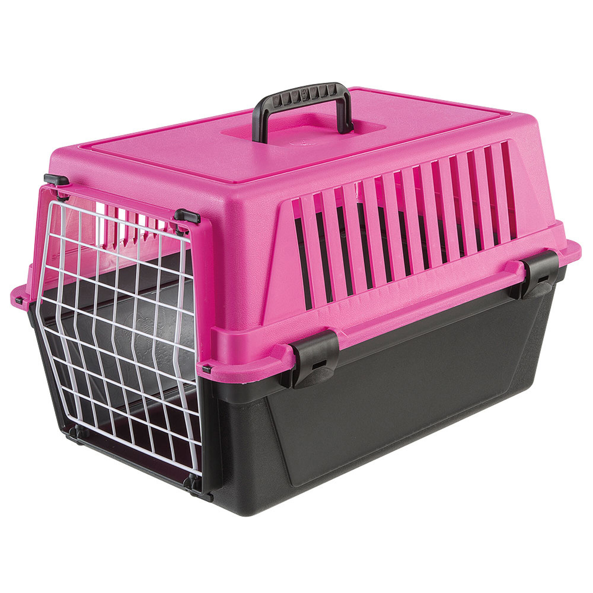 Ferplast atlas 10 el - pet carrier, pink and black, , large Imagen numero 1
