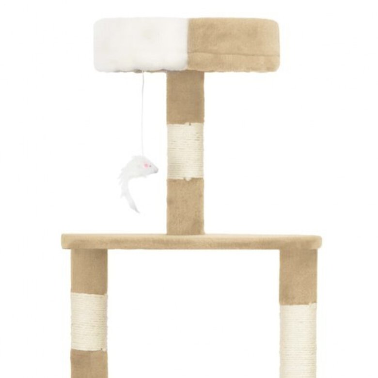 Rascador con postes de sisal para gatos color Beige, , large image number null