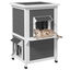 PawHut Caseta para Gatos Gris, , large indicador imagen numero 1