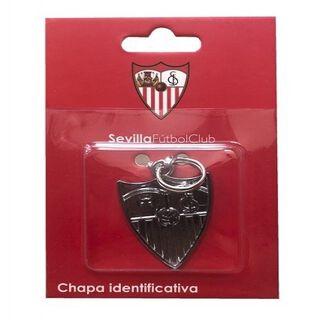 Chapa identificativa escudo Sevilla para perros color Rojo