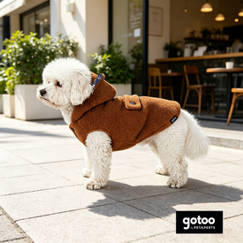 Gotoo Abrigo Teddy Marr&oacute;n para perros