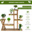 Outsunny Soporte para Plantas Carbonizado, , large indicador imagen numero 4