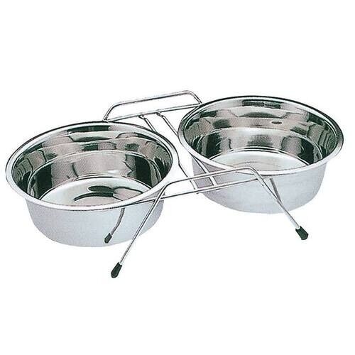 Comedero Doble color Acero, , large Imagen numero 1