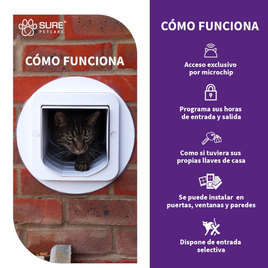 Sure Petcare SureFlap Puerta Autom&aacute;tica Blanca con Microchip, , large Imagen numero 3