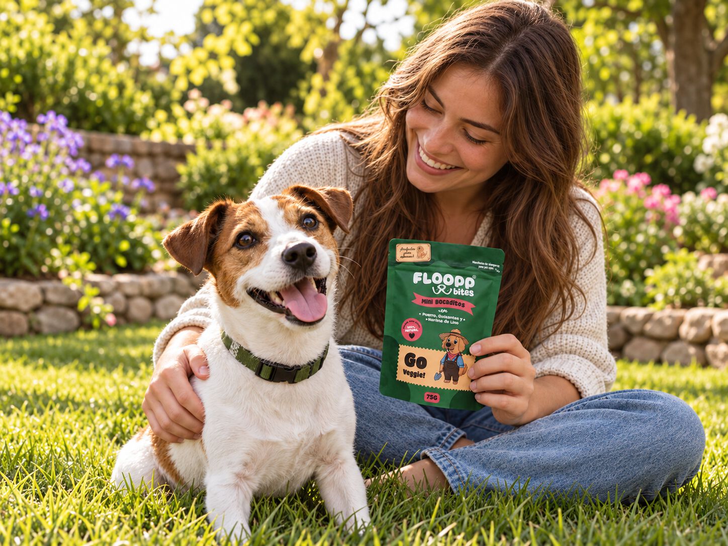 Floopp Bites Go Veggie Chewy Bites &ndash; Snacks Naturales para Perros, , large Imagen numero 2