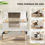 PawHut Arenero para Gatos de Acero Inoxidable XL Caja de Arena para Gatos Grandes Arenero con Tapa Abatible Laterales Altos Entrada Superior Pala sin Olores Fácil de Limpiar Antifugas Gris Claro, , large indicador imagen numero 5