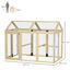 PawHut Gallinero para Exterior, 140x88,5x106 cm, Gallinero de Madera para 1-3 Gallinas con 3 Perchas y 2 Puertas con Cierre, para Gallinas, Conejos, Patos, Madera Natural, , large indicador imagen numero 3