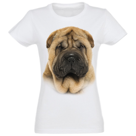 Camiseta Mujer Shar Pei color Blanco
