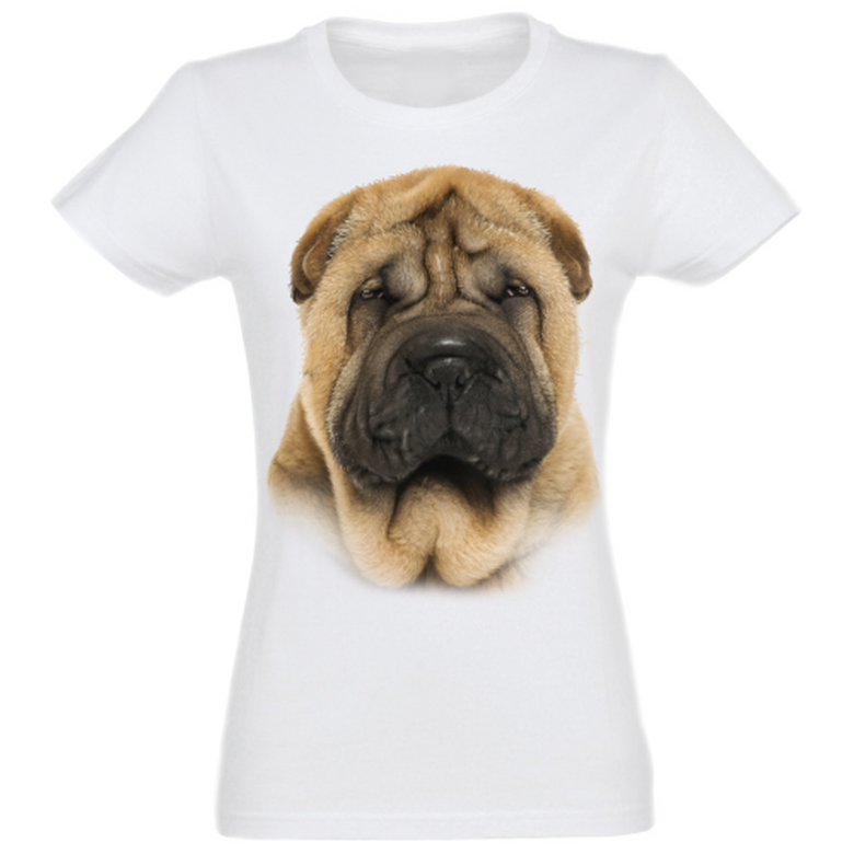 Camiseta Mujer Shar Pei color Blanco, , large image number null