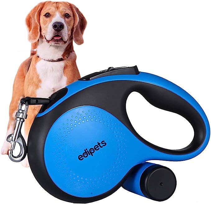 Edipets correa extensible con sistema de frenado azul para perros, , large Imagen numero 1
