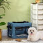 PawHut Transportín Mochila para Perros y Gatos Bolsa Portátil y Plegable para Mascotas Transportador para Perros con 3 Puertas y Cojín Suave 60x42x42 cm Azul, , large indicador imagen numero 12
