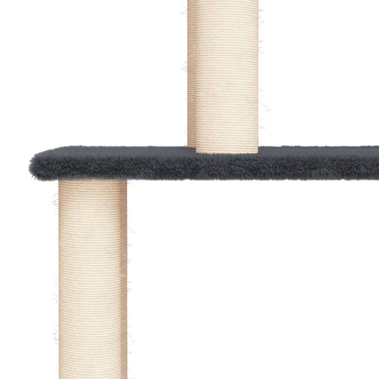 VidaXL Rascador con postes de sisal oscuro para gatos thumbnail