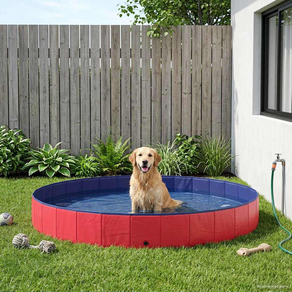 vidaXL Piscina para Perros PVC Grueso mascotas Nadar Ba&ntilde;o de al Aire Libre, , large Imagen numero 7