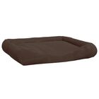 Vidaxl cama rectangular acolchada marrón para mascotas, , large image number null