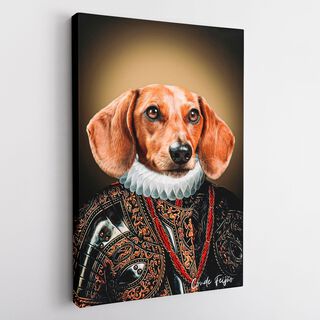 Pet Story Retrato Personalizado de Mascota Lienzo Conde